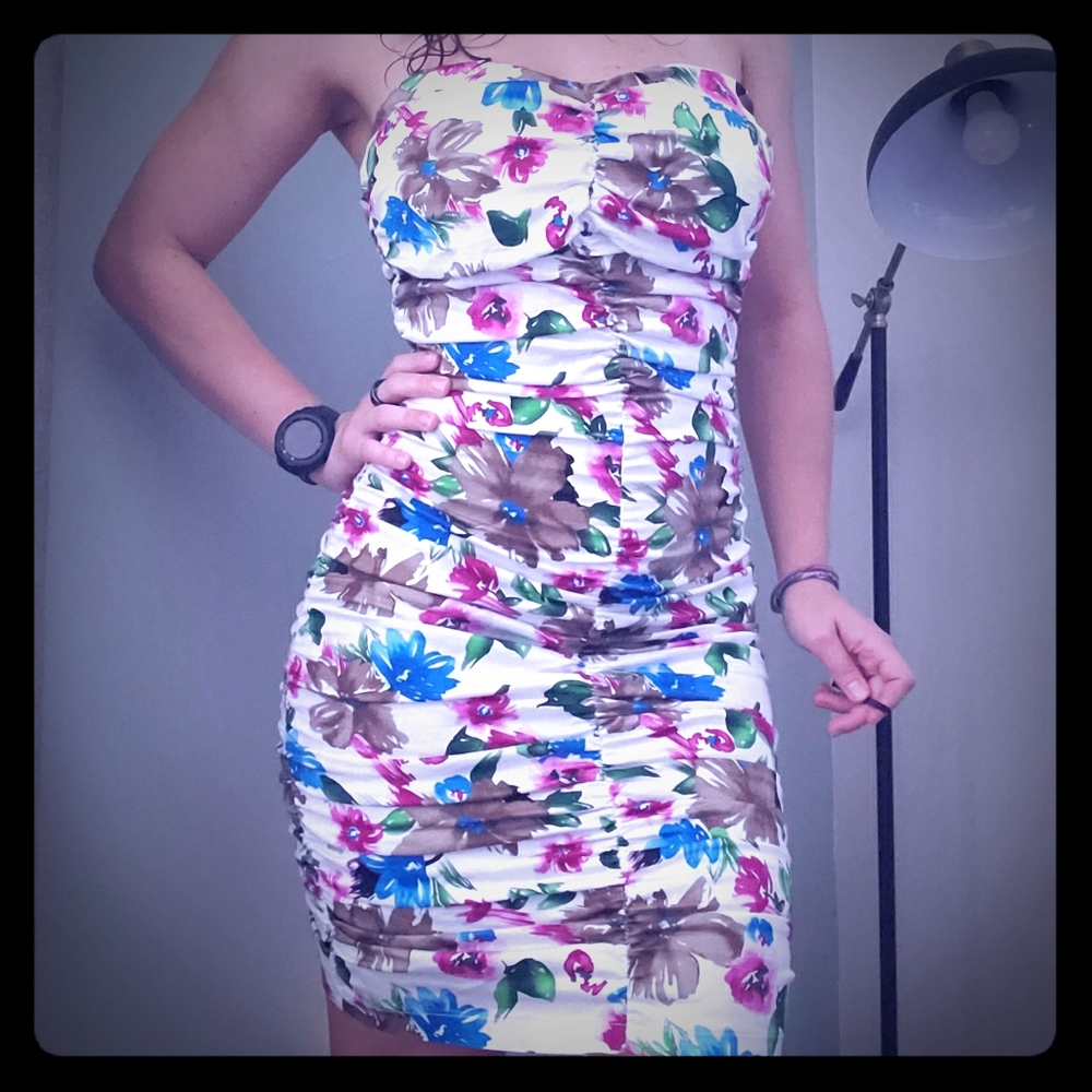 Runched mini dress